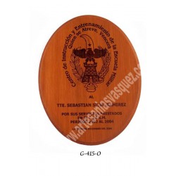 GALVANO DE MADERA OVALADO