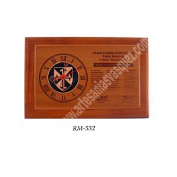 RELOJ DE MADERA Y COBRE