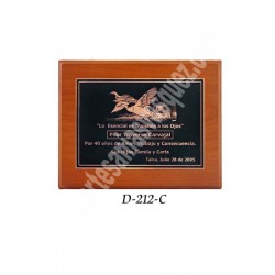 DIPLOMA DE MADERA Y BRONCE