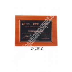 DIPLOMA DE MADERA Y COBRE