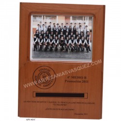 GALVANO MADERA Y FOTO CUADRADA