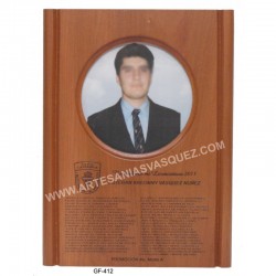 GALVANO MADERA Y FOTO REDONDA